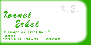 kornel erkel business card